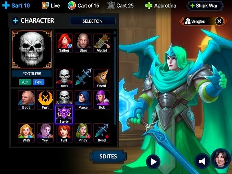 Dominion Arcane War Character Selection Screen